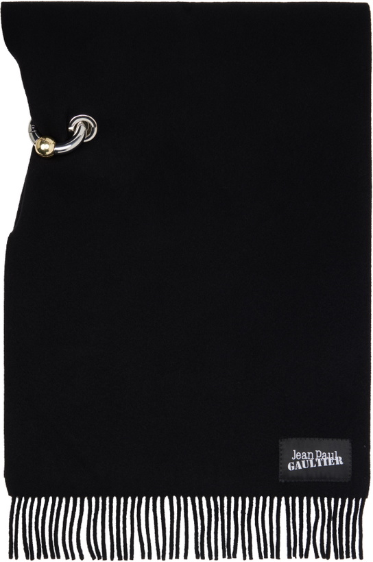 Photo: Jean Paul Gaultier Black 'The Ring' Scarf
