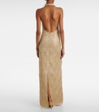 Xu Zhi Open-back embellished maxi dress