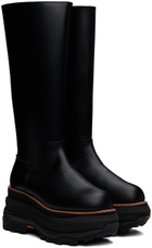 sacai Black Long Tall Boots