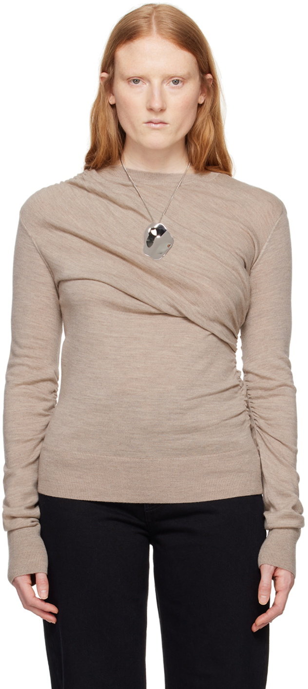 TOVE Beige Eleornore Long Sleeve T-Shirt