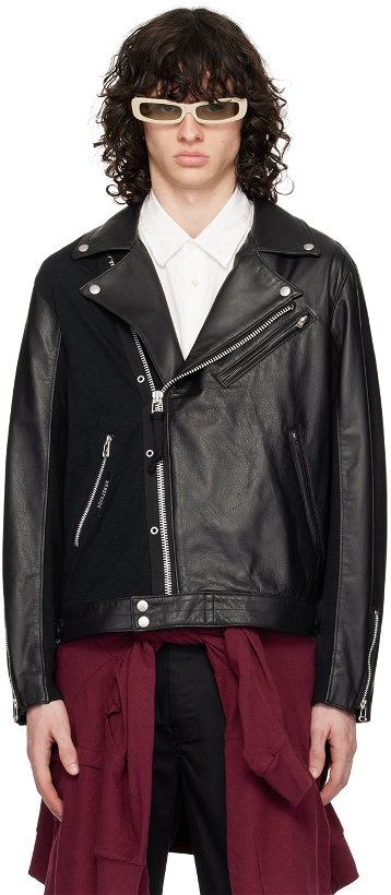 Photo: UNDERCOVER Black UC1D4206 Leather Jacket