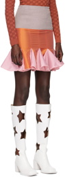 ANDREJ GRONAU SSENSE Exclusive Gray & Orange Midi Skirt