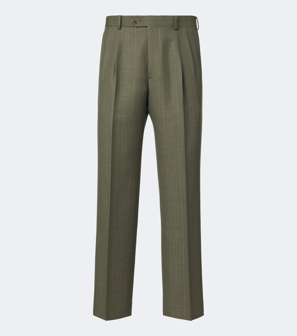 Auralee Chalk stripe wool straight pants