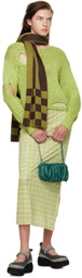 OPEN YY Green Chessboard Check Muffler Scarf