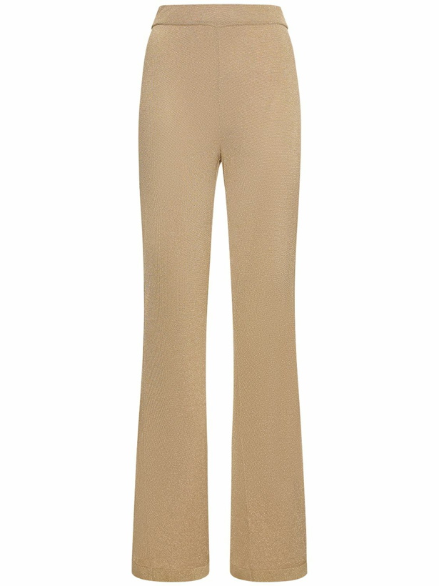 Photo: ALBERTA FERRETTI Jersey & Lurex High Rise Pants