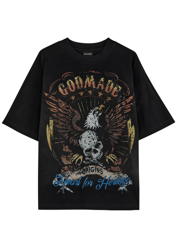 Photo: God Made Origins Printed T-shirt Black