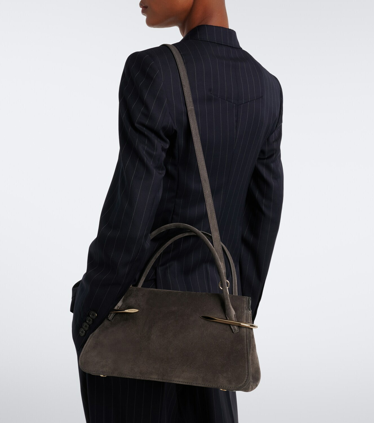 Givenchy Pinch Medium suede top-handle bag