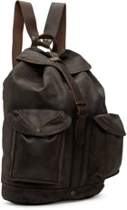 RRL Brown Leather Rucksack