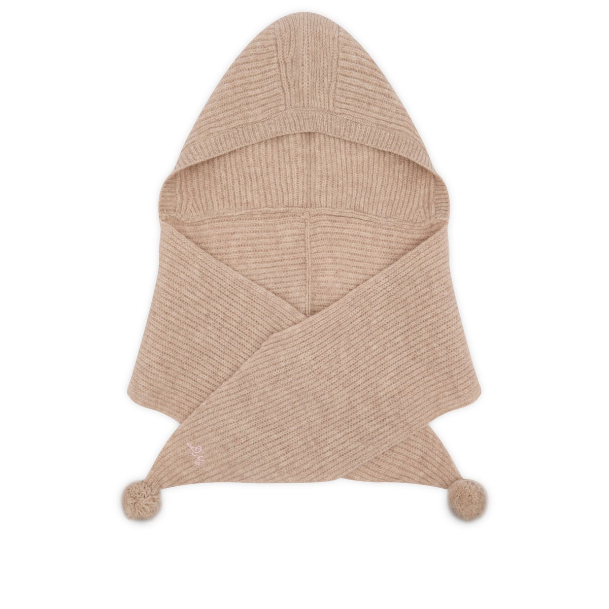 Damson Madder Women's Tie Front Hood in Oatmeal 