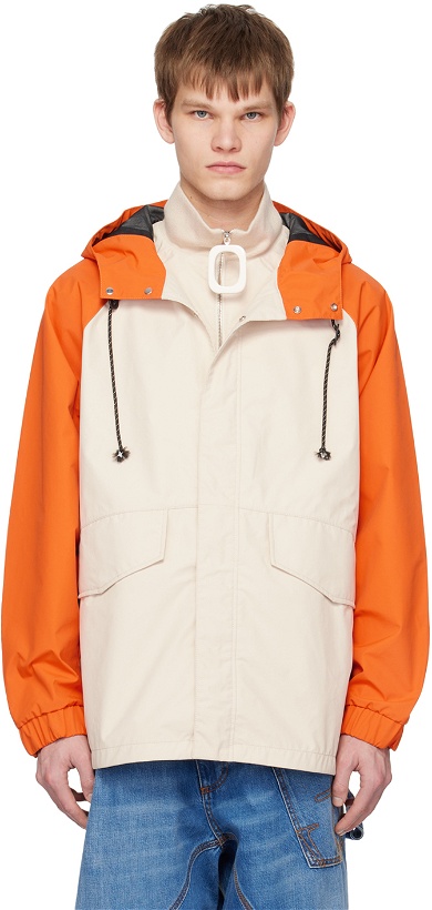 Photo: JW Anderson Off-White & Orange Colorblocked Jacket