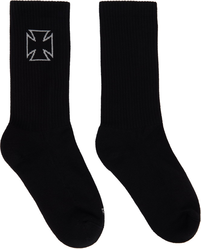 Photo: VETEMENTS Black Biker Cross Socks