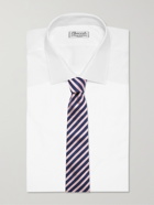 HUGO BOSS - 7.5cm Striped Silk-Jacquard Tie - Blue