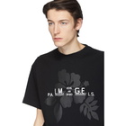 Palm Angels Black Tone On Tone Hibiscus T-Shirt