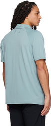 Reigning Champ Blue Raglan Polo