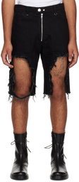 Parnell Mooney Black Frayed Shorts