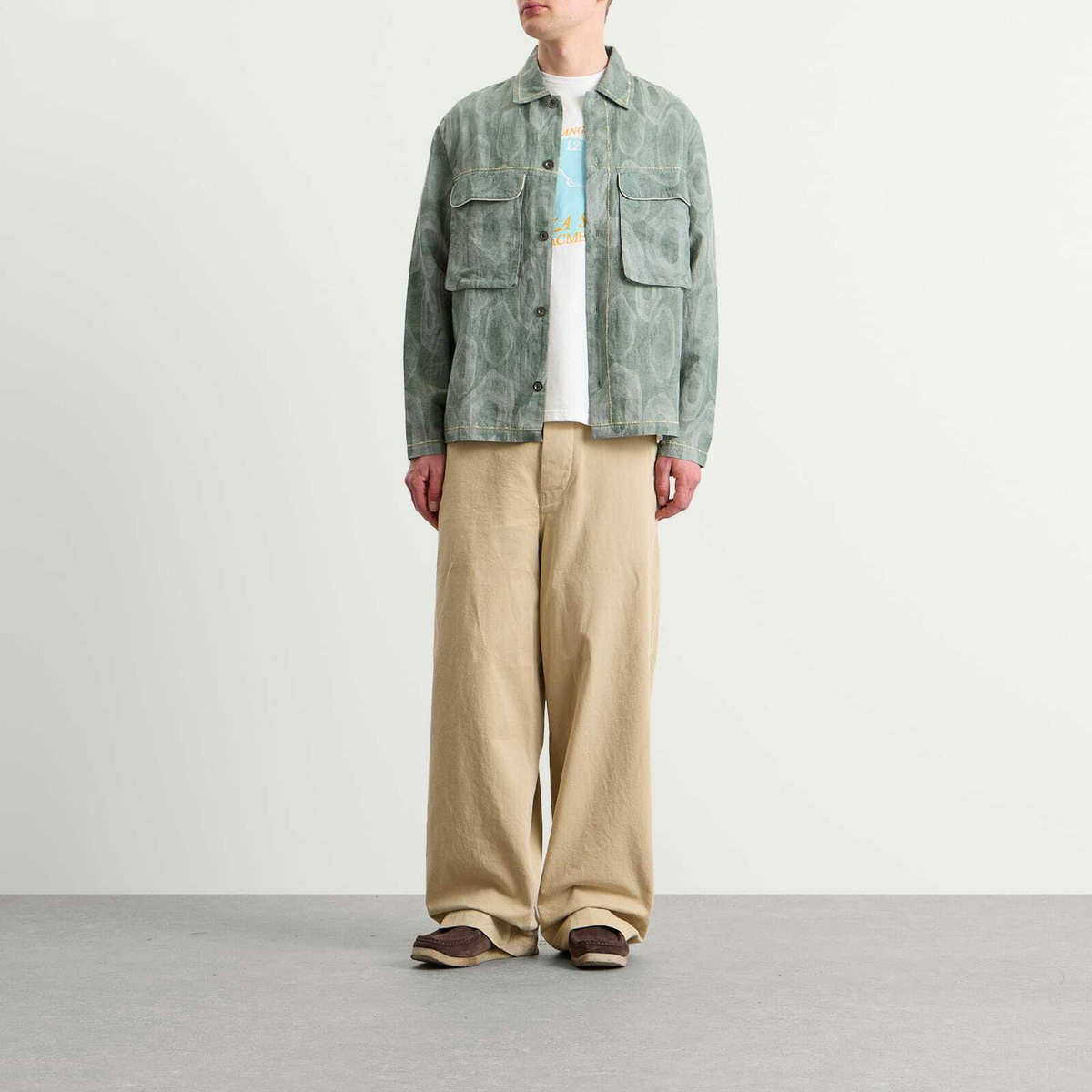 ACMH by Magic Castles Men's x Khruangbin Pocket Overshirt in Forest Green
