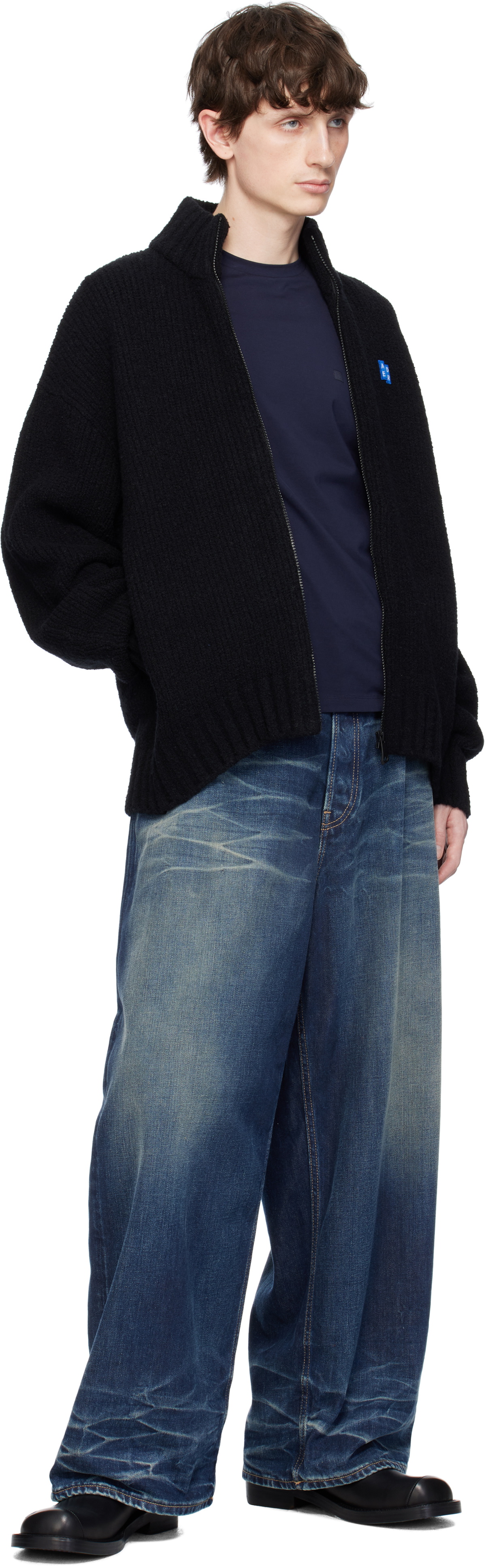 ADER error Black Sig; TRS Tag Knit Zip-Up 01 Track Jacket ADER error