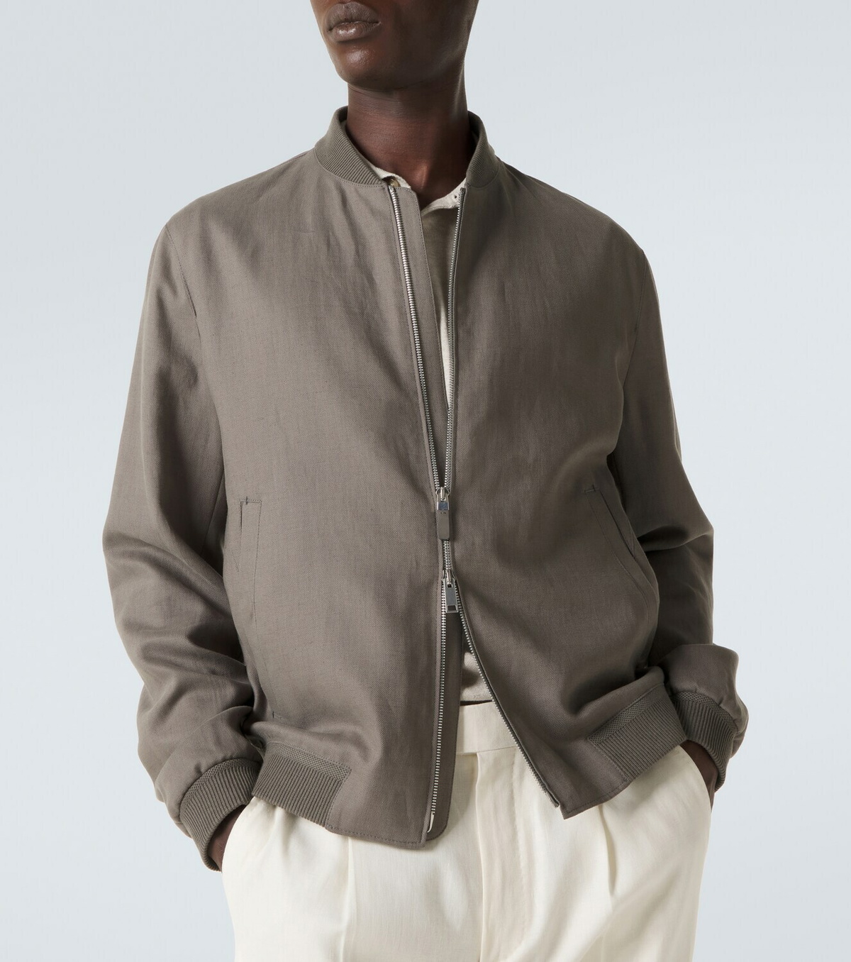 Zegna Linen bomber jacket