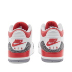 Air Jordan Men's 3 Retro Sneakers in White/Red/Black/Cement Grey