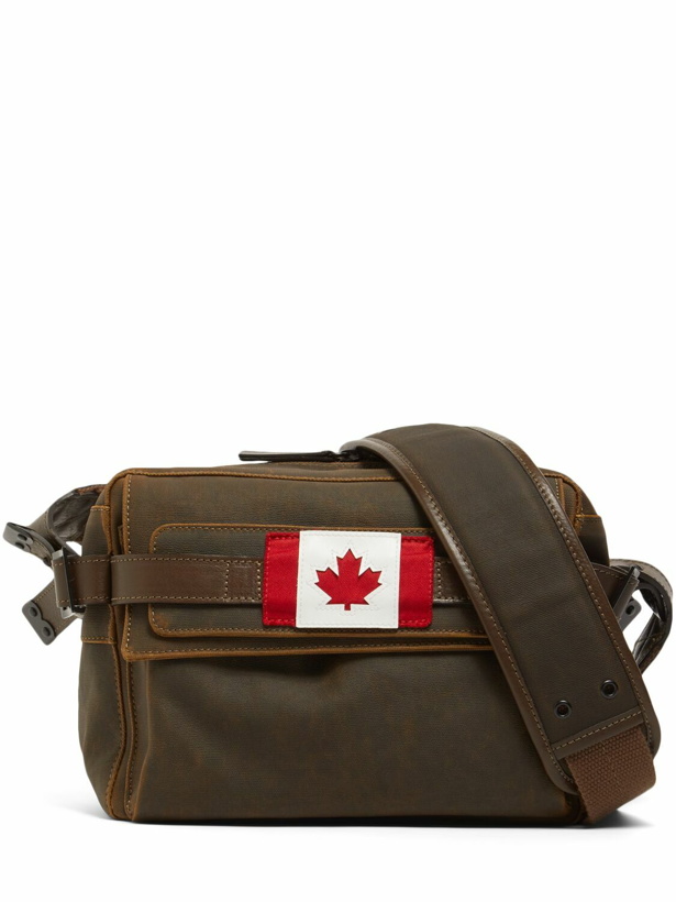 Photo: DSQUARED2 Canadian Flag Canvas Crossbody Bag