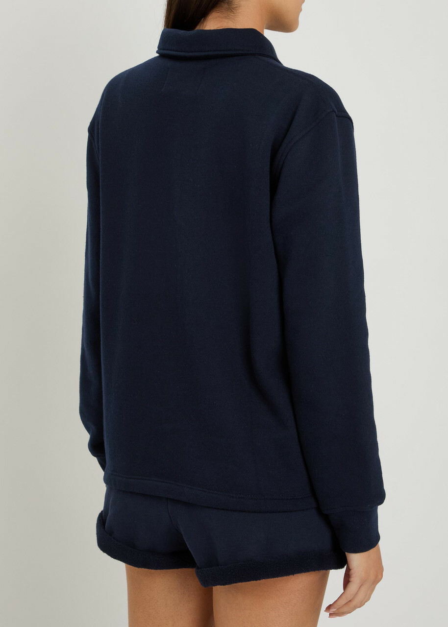Citizens OF Humanity Vintage Jersey Polo Sweatshirt Navy