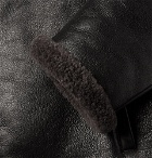 Acne Studios - Shearling-Trimmed Leather Jacket - Black