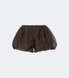 SIR Polka-dot silk organza shorts