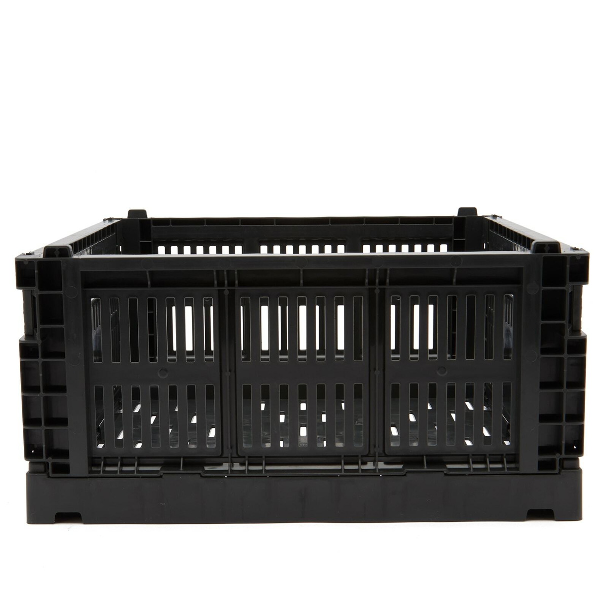 HAY Medium Square Recycled Colour Crate in Charcoal 