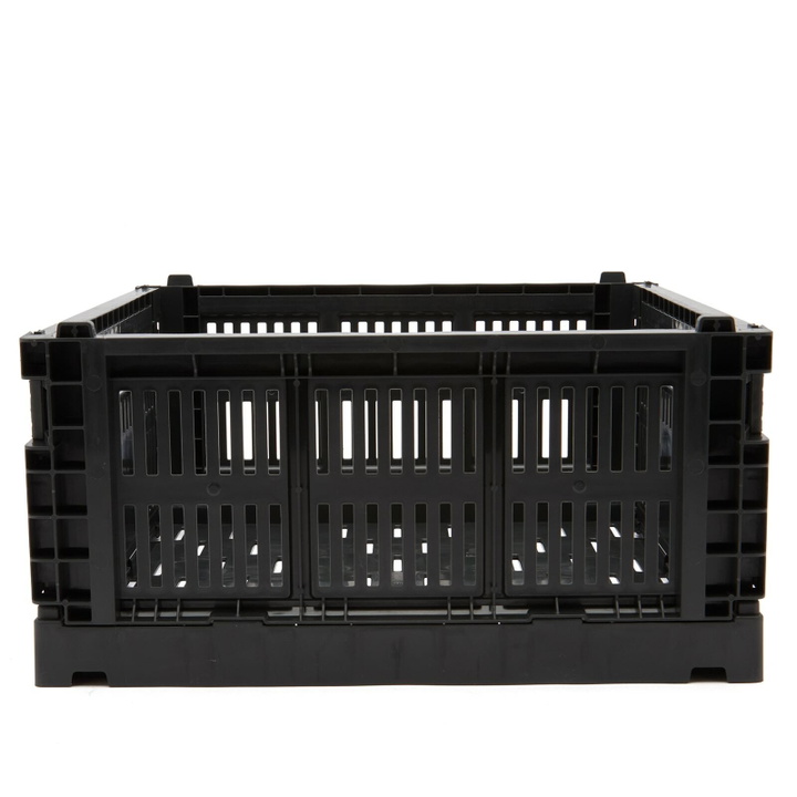Photo: HAY Medium Square Recycled Colour Crate in Charcoal 