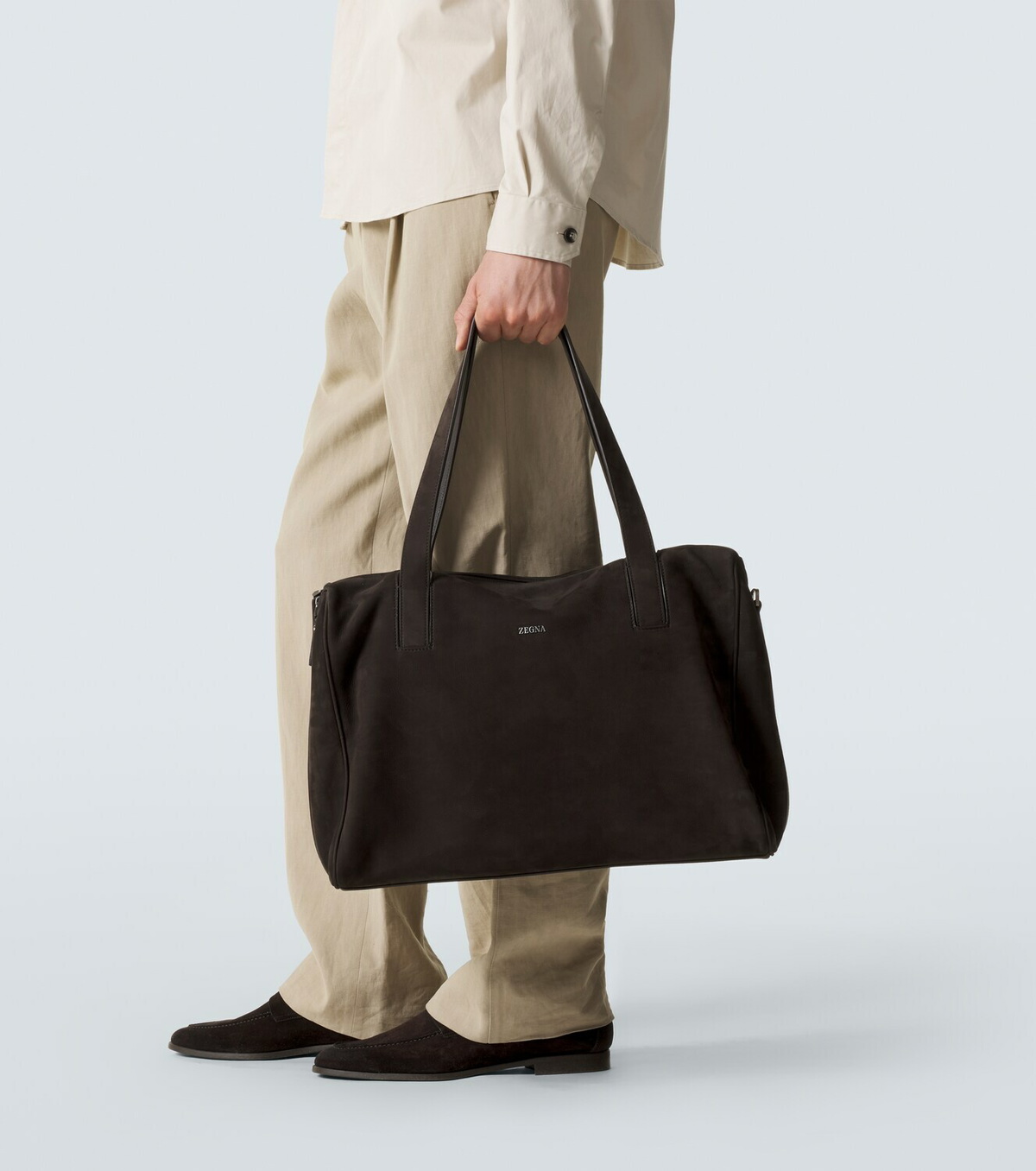 Zegna Leather duffel bag