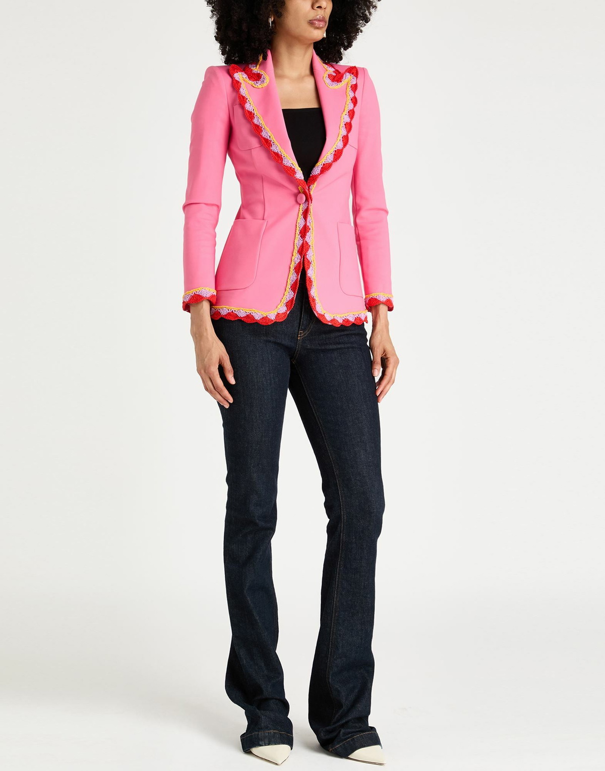 Moschino Womens Blazer in Magenta