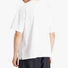 Maison Kitsuné Men's Handwriting Embroidery Oversize T-Shirt in White/Black