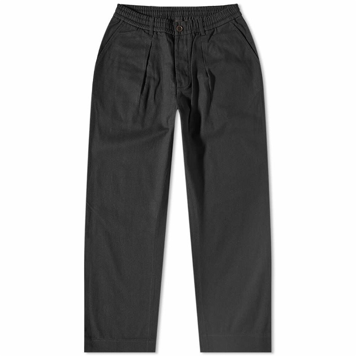 Photo: Universal Works Men's Winter Twill Oxford Pant in Black