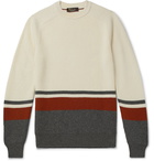 Loro Piana - Striped Ribbed Baby Cashmere Sweater - Neutrals