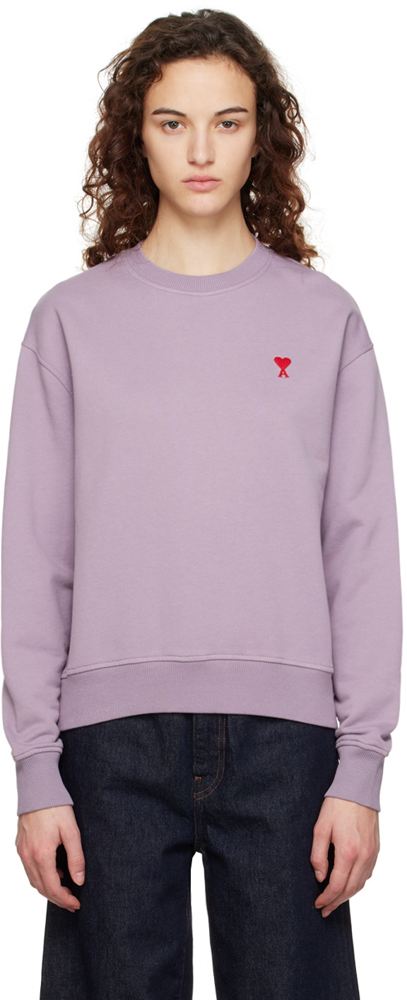 AMI Paris Purple Ami de Cœur Sweatshirt