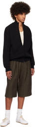 AMOMENTO Black Full Needle Sweater