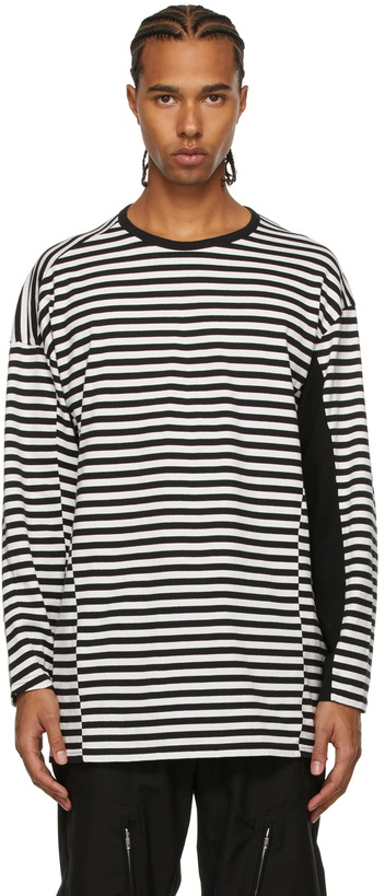 Photo: Undercoverism White & Black Striped T-Shirt