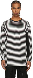 Undercoverism White & Black Striped T-Shirt