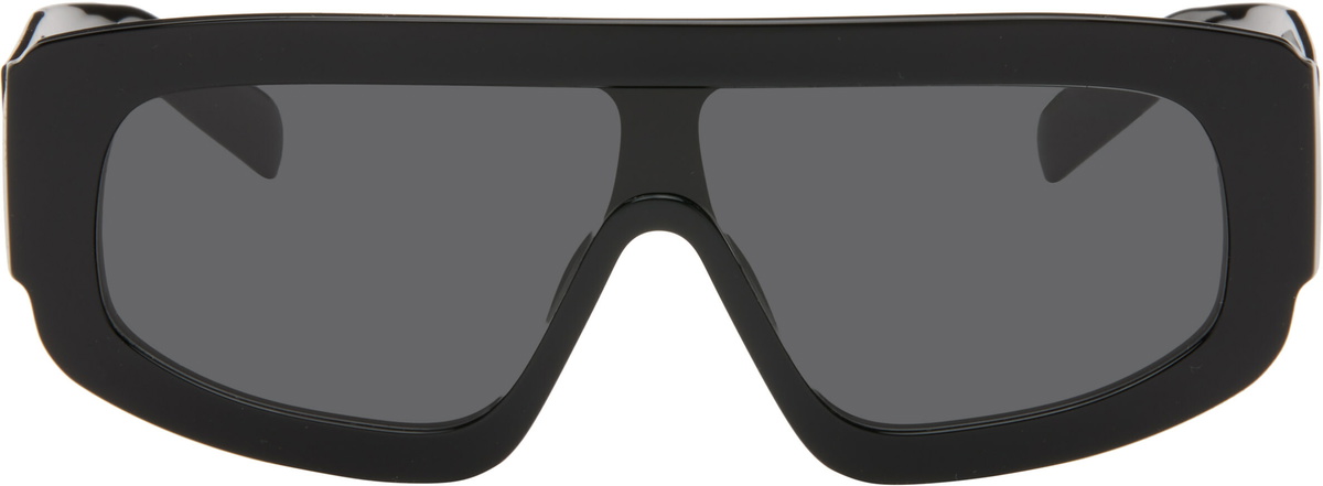 Prada Eyewear Black Shield Sunglasses