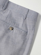 Canali - Kei Slim-Fit Linen and Wool-Blend Suit Trousers - Blue