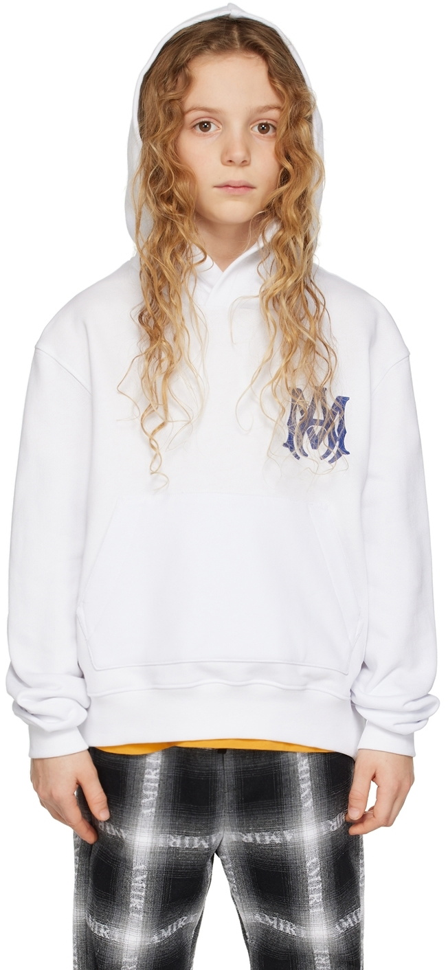 AMIRI Kids White M.A. Hoodie