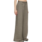 Rick Owens Beige Tower Wide Tailored Trousers