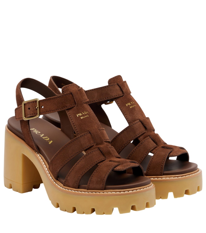 Photo: Prada Suede platform sandals