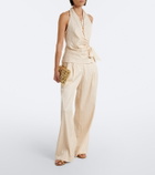 Simkhai Bria striped halterneck top
