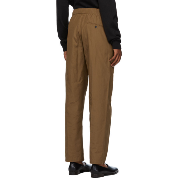 Lemaire Brown Pleated Drawstring Trousers Lemaire