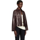 Nour Hammour Brown Darcy Leather Jacket