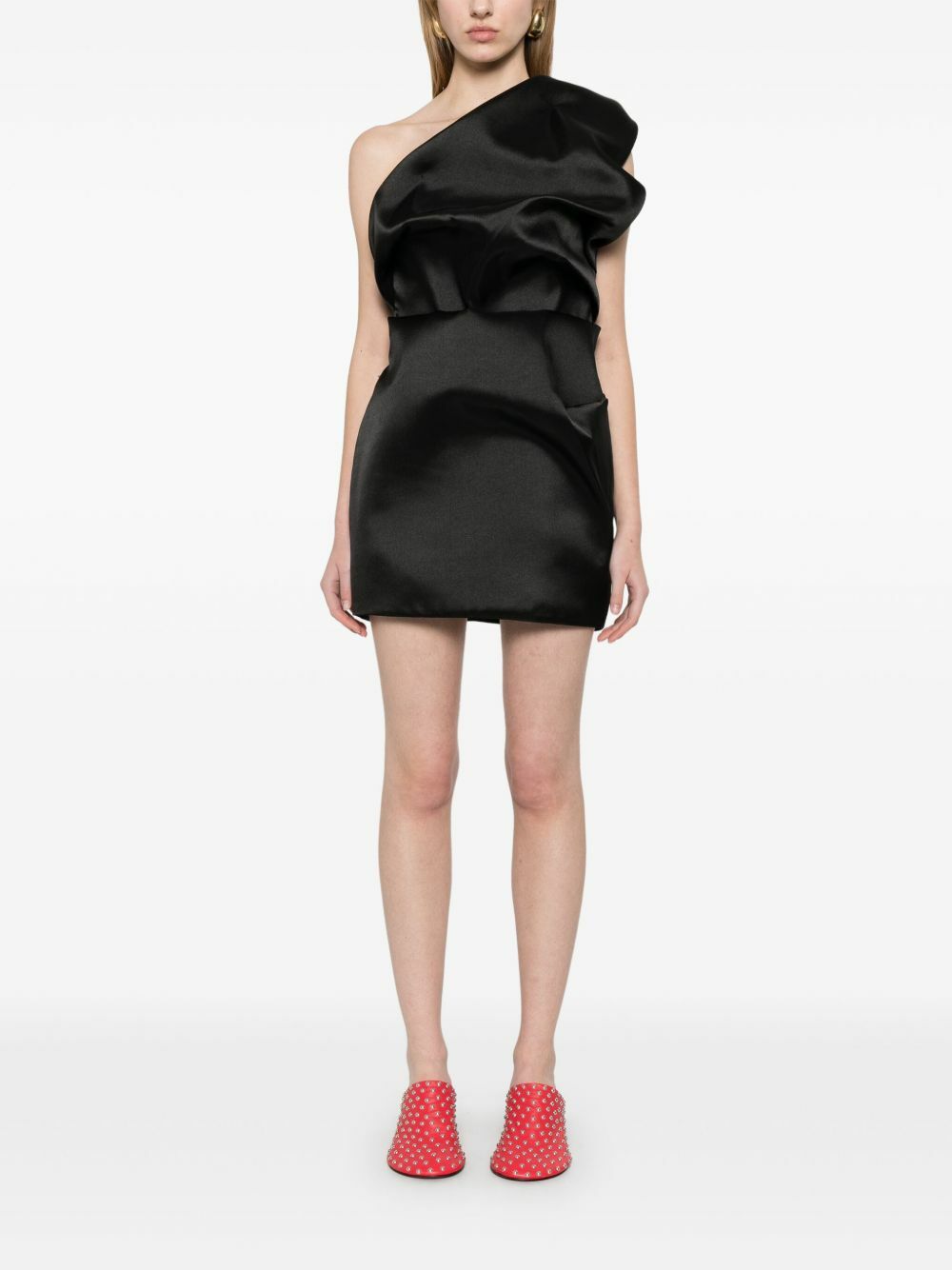 Marques'Almeida Satin Draped Mini Dress