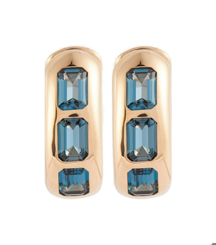 Photo: Pomellato Iconica 18kt rose gold earrings with blue topaz