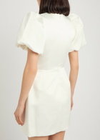 Rebecca Vallance Blaise Crystal-embellished Satin-twill Mini Dress Ivory
