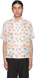 Bode Off-White Sheer Foliage Short Sleeve Shirt